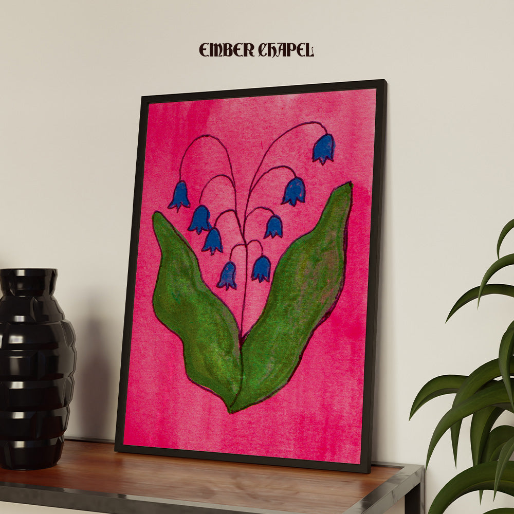 Blue Flowers Print