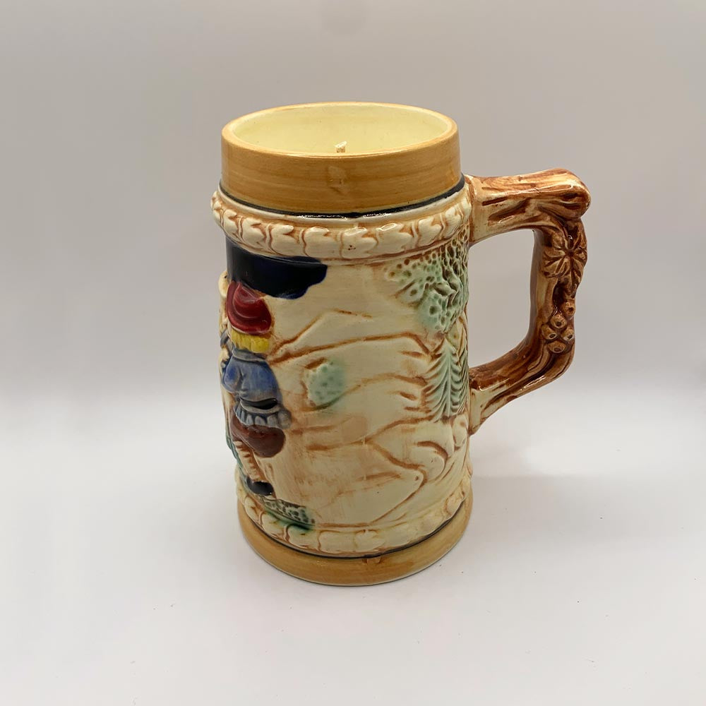 1960's Ceramic Beer Stein - Spiced Apple Chai Candle