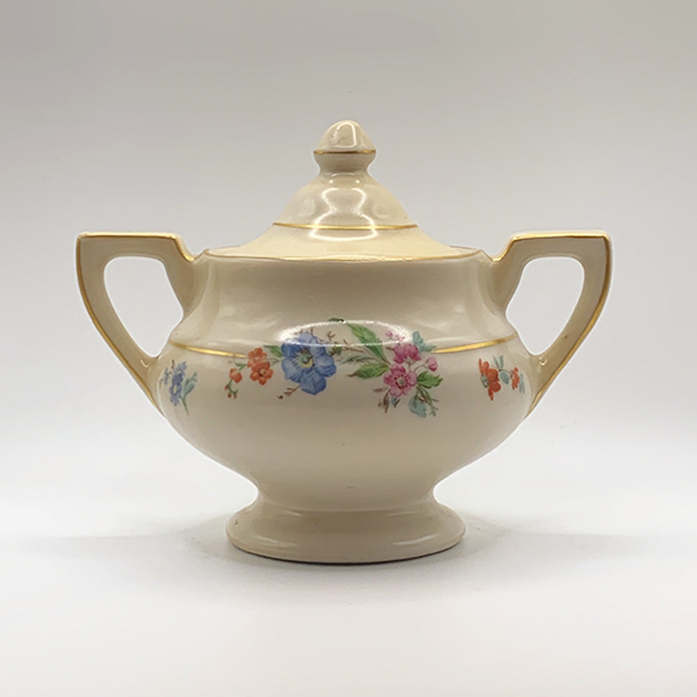 Fraunfelter Eggshell Sugar Bowl - Amber Candle