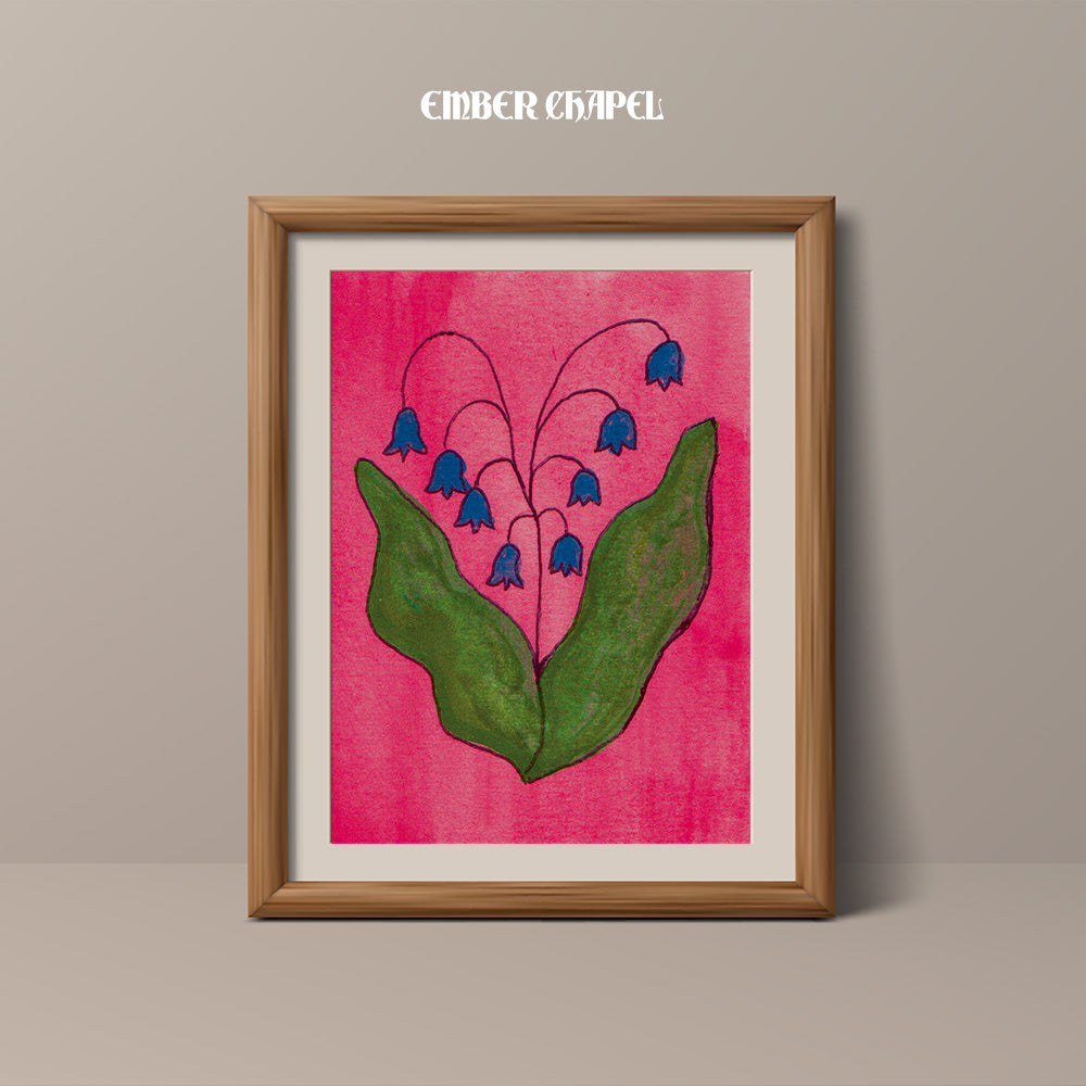 Blue Flowers Print