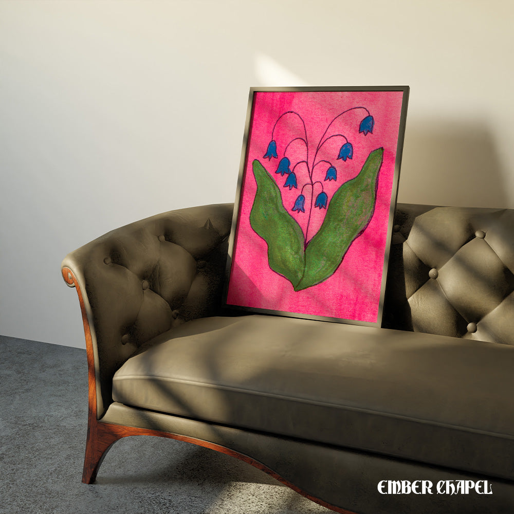 Blue Flowers Print