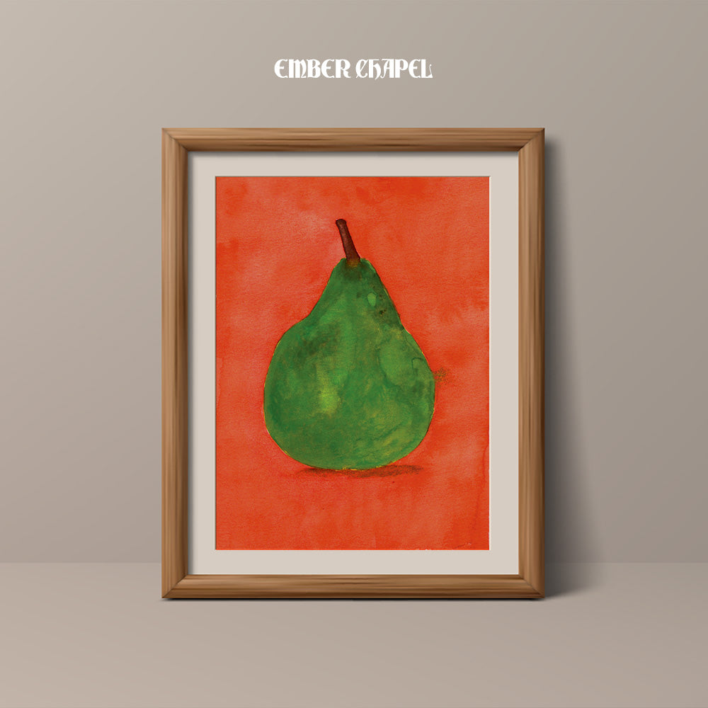 Watercolor Pear Print