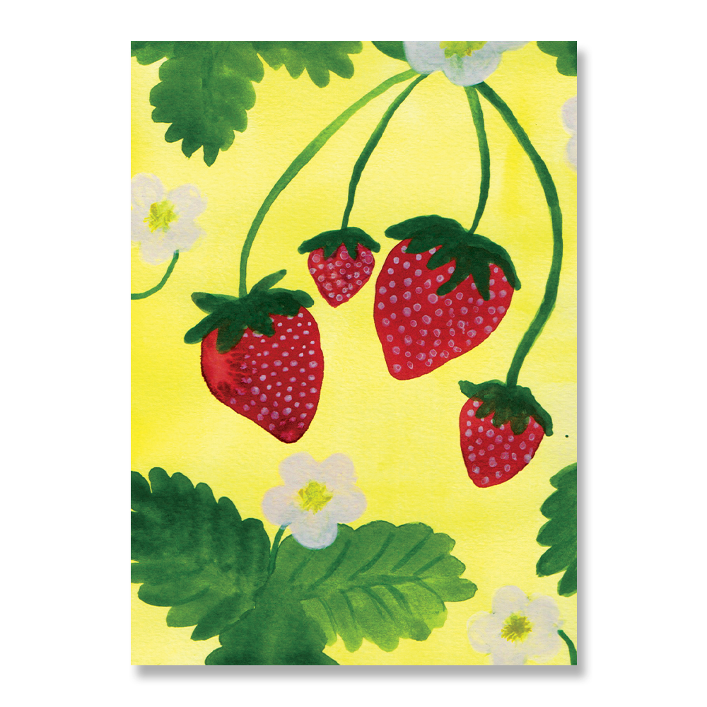 Hanging Strawberries Print